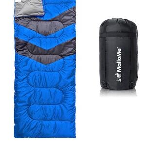 Blue and Gray Sleeping Bag